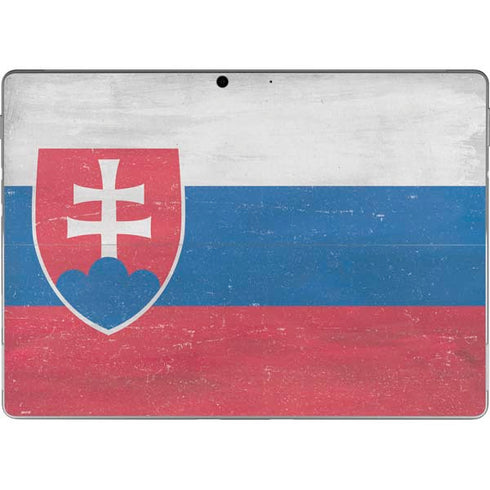 Slovakia Flag Distressed Surface Pro 8 Skin